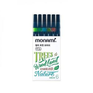 아트박스/모나미 모나미 컬러 트윈 브러쉬 6색 세트 FOREST