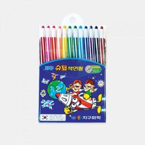 아트박스/지구화학 지구화학 슈퍼 샤프식 색연필 12색
