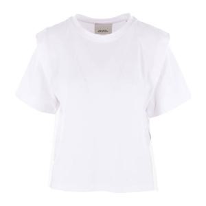 이자벨마랑 화이트 크루넥 반팔 티셔츠 TS0041FA A1N41I20WH