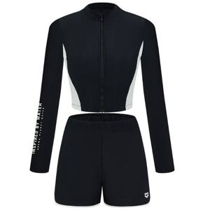 [아레나] 여아 인스파이어 아동 레저 집업 래쉬가드 세트 A4BG1GS81BLK