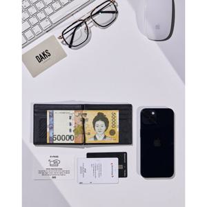 [닥스핸드백][선물포장+쇼핑백] [DBHO5F727N2] [발렌시아][D-PASS] 발렌시아 네이비 머니클립