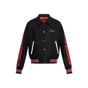 Amiri 로고 자수 본 보머 재킷 AMOUVY10090 706 TP943205379