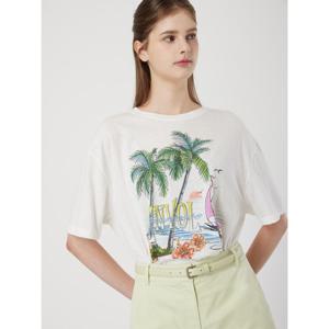 [씨씨콜렉트] 하와이안 프린트 티셔츠