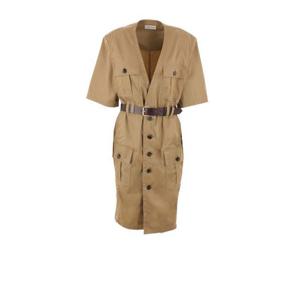 생로랑 미디 원피스 790089Y3A992611 Beige