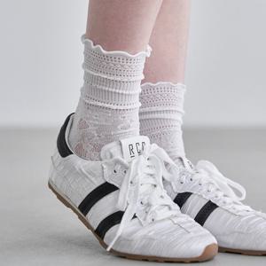 [르니앤맥코이골프] 여성 콜링 펀칭 썸머 레이스 양말 FM55AS103