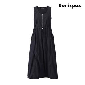 [보니스팍스(여성의류)]바스락 집업 슬리브리스 롱 원피스 (XP6OP014M0)