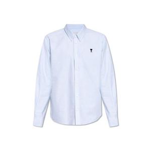 아미 파리스 Ami De Coeur 로고 자수 버튼 셔츠 HSH763CO0031 450 TP944826273