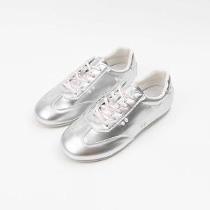 [신난다슈] 여성 스니커즈 운동화 3cm 여자 플랫 단화 소가죽 발편한 쿠션 NAL2525219 실버