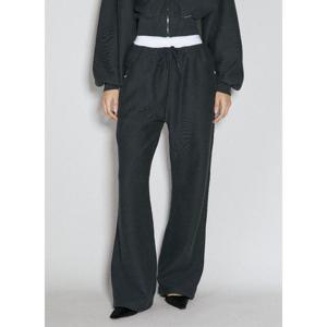 25 FW 알렉산더왕 여성 와이드 레그 트랙 팬츠 awg0255022blk