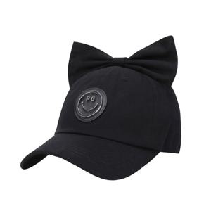 여성 스마일 메탈 심볼 리본 볼캡 521E3CP003BK