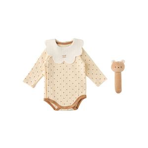 밍크뮤HB(YE)쁘띠하트SET바디슈트(35A7004006)출산선물 유아동의류 턱받이 딸랑이