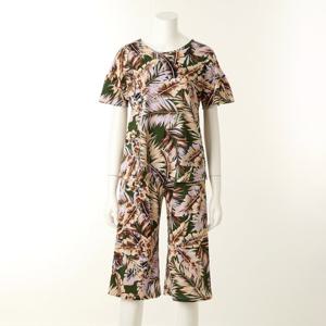 [비너스]VEVEP3932F 시원한감촉 폴리슬라브 잎사귀 나염 여성 홈웨어