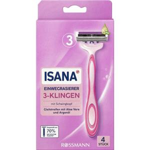 로스만 이사나 ISANA 3중날 일회용 면도기 4개입