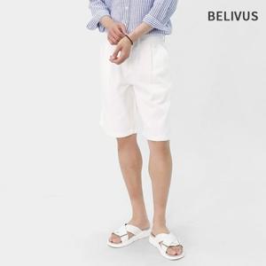빌리버스 남성 핀턱 팬츠 버뮤다 여름 청바지 면바지 반바지 BSUQP002