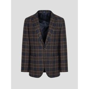 [갤럭시 라이프스타일] 울 캐시미어 타탄체크 재킷  네이비 (GC5911M10R)