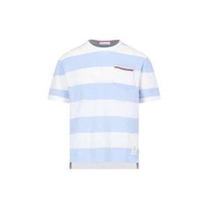 라프리마 톰브라운 포켓 RWB 트리밍 럭비 스트라이프 반팔티 MJS201A J0049 452