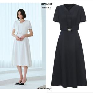 [미니멈]MD 자켓 브이넥 플레어 원피스 셋트 MD MYBAWO4210_CJ