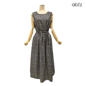 [에이비에프지]패턴 포인트 민소매 롱 원피스 APZ3HO40H