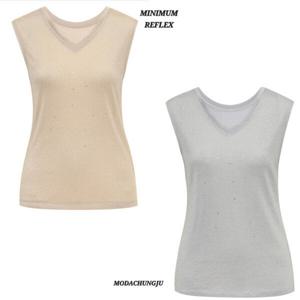 [미니멈]MD 비즈 펄 브이넥 민소매 티셔츠 MD MMYBAJI5200_CJ