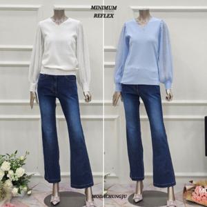 [미니멈]MD 시스루 슬리브 브이넥 니트 MD MXBAKU3060 M_CJ