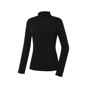 [와이드앵글] 여성 VA 페미닌 러플 골지 하이넥 티 WWU23292Z1