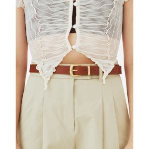 JABE5F121W2 브라운 프리미엄 통가죽 여성벨트