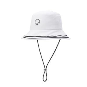 여성 스마일 배색 라인 오픈 버킷햇 521E3CP006WH