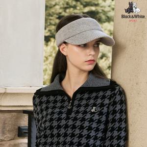 [블랙앤화이트]여성 캐시미어 니트 바이저 8704LXAS_GREY