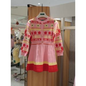 베네통키즈6 컬러스 플라워 니트 원피스 QAOP02541 25F