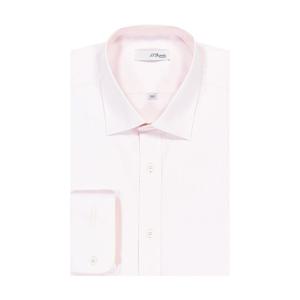 [에스티듀퐁(셔츠)]핑크 줄도비 뱀부 소재 슬림핏 긴소매 셔츠 SE5FM21LS314SPK