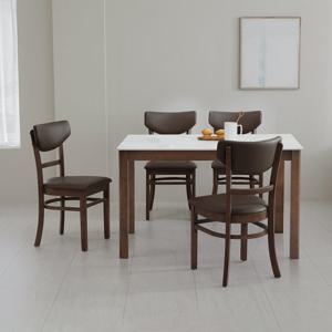 베스트리빙 앨빈 월넛 베이 1200 4인 세라믹 식탁세트(의자형)