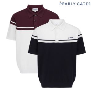 파리게이츠  남성 잭바니 투톤 배색 와플 조직 니트 511E3SWJ22 BJ