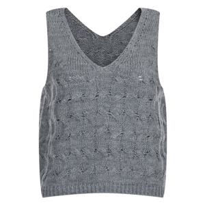 [샵앤][샵앤] 국산 여성 V넥 꽈배기 세미크롭 레이어드 니트 조