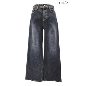 [에이비에프지]진청 와이드 부츠컷 데님 팬츠 APZ4HE33J