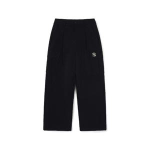 MLB바지 GQC 3FWPV0144-50BKS 여성 바시티 카고 핀턱 와이드 팬츠 뉴욕양키스