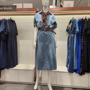 수스 HC04 스카프 세트 데님 원피스 S253BOP802