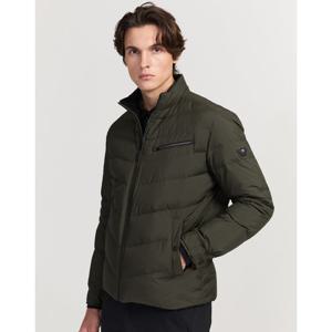 [단독특가] 닥스골프 남성 25FW ONLINE EXCLUSIVE 카키 퀼팅 스탠드넥 다운 점퍼 DGJU5D903K3