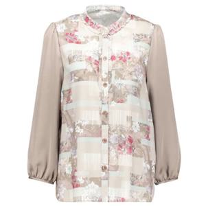 [벨리시앙]프린팅 배색 블라우스 BL3303