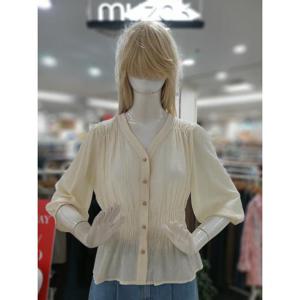 무자크 세이브존09 스모크밴딩 7부블라우스 MP7WBL10