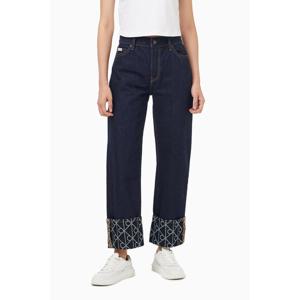 [캘빈클라인 진]여성 릴렉스드 크롭 인디고 자카드 청바지 47D711G