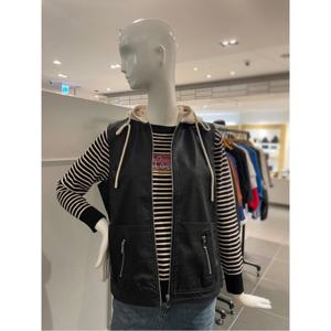 르니앤맥코이 니트후드 페이크 가죽 베스트 (MM10VT004HJY)