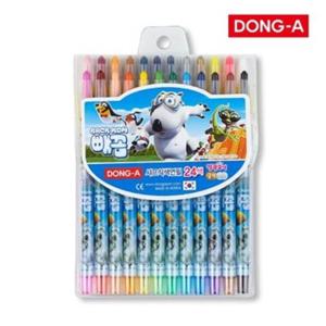 동아 빼꼼 샤프식 색연필 돌돌이 24색