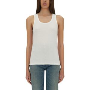 생로랑 카산드라 슬림핏 리브 탱크 탑 824583 YB2MH9000