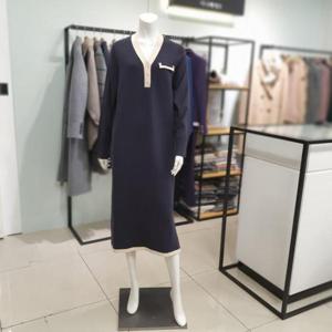 아니베에프 세이브존01 V넥 혼방 롱 원피스 A2AWOP500