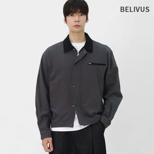 빌리버스 남성 가을 데일리 환절기 투톤 코튼 점퍼 포켓 셔츠 포인트 칼라 자켓 BRAT111