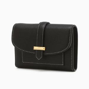 [헤지스ACC] [H-BAR] 블랙 바장식 가죽 반지갑 HIWA5F270BK