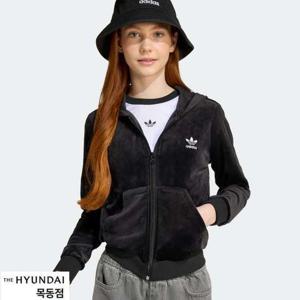 아디다스키즈 JX2845 벨루어 지퍼 후디 집업 주니어 (130-160) 크롭 자켓 HMDK