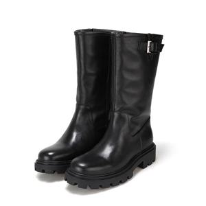 [본사운영] 바바라 소가죽 청키 여성미들부츠 4cm_BBG852