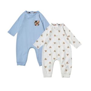 [닥스베이비]닥스베이비 베어프린트 & 솔리드 우주복 2P SET (블루+프린트) EVF25VW04M_LU