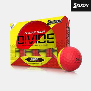 [던롭스포츠코리아정품]스릭슨 Q-STAR 투어 5 디바이드 골프볼[남여공용][옐로우&레드][3피스 12알]